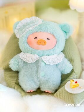 LuLu the Piggy LuLu’s Dreaming Wonderland Series Plush Keychain: Eat Well Green